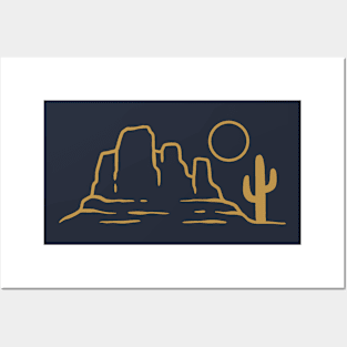 Simple Canyon - Golden Version Posters and Art